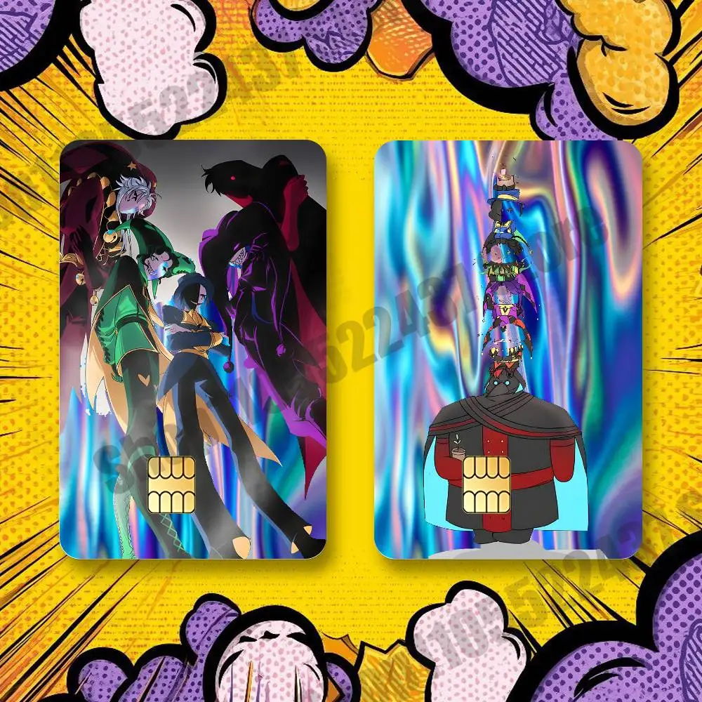 F-Freak C-Circus Pierrot Holographic Laser Shinny Film Skin Cover Sticker for Debit Credit Card Bank Card