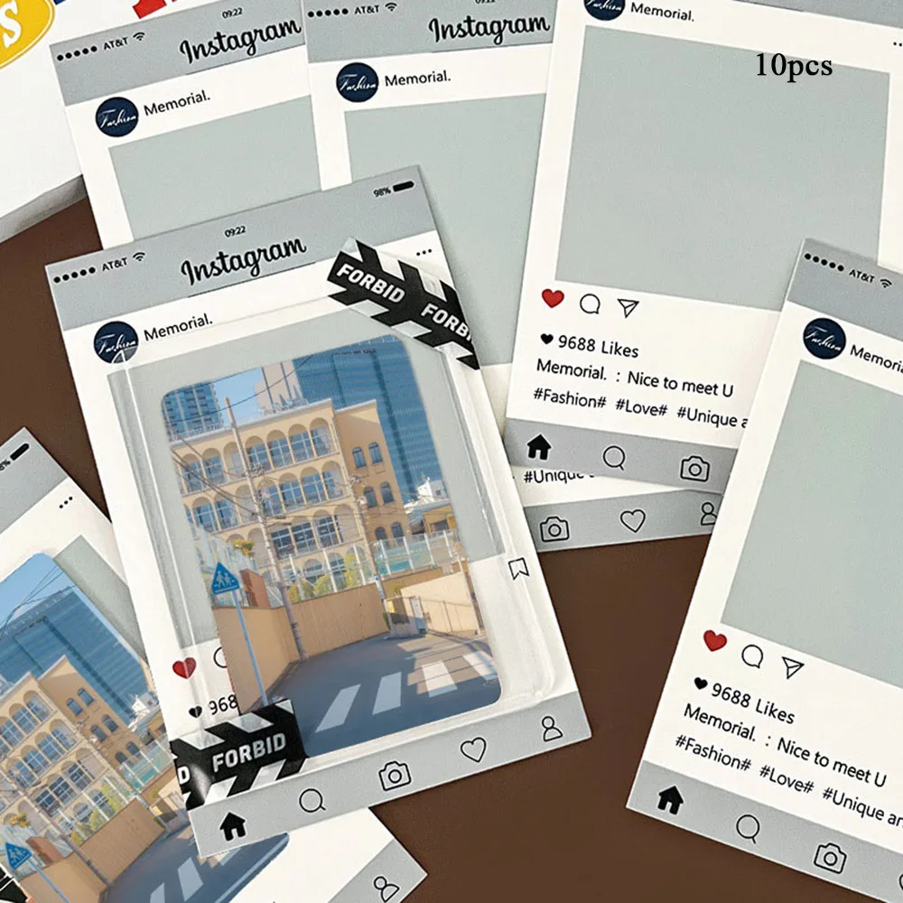 10PCS INS Photocards Back Hard Paper Sleeves Protector DIY INS Idol Card Packaging Cardboard Photocards Protective Paper Card