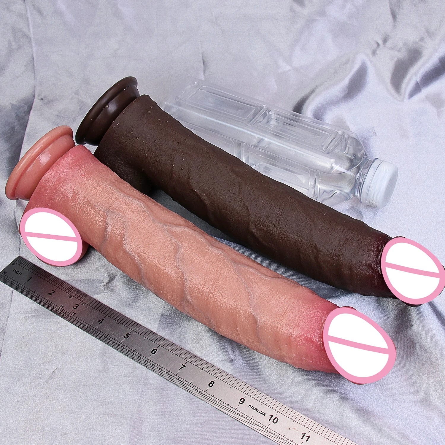 12in Large Dildo Realistic Big Dick Long Butt Plug Erotic Soft Double-Layer Silicone Dildos with Suction Cup Penis Anal Sex Toys view 2