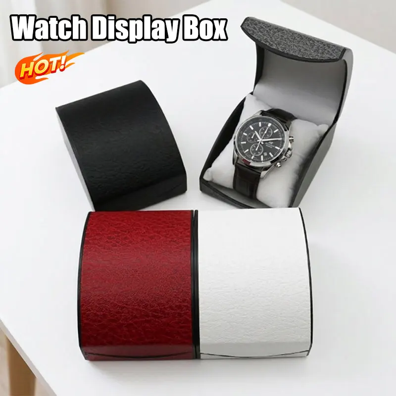 Luxuriöses Uhrenetui aus PU-Leder, Schmuck- und Armbanduhren-Präsentationsständer, Aufbewahrungsbox, Organizer, Geschenkbox, Geldkassette, Leder-Aufbewahrungsbox