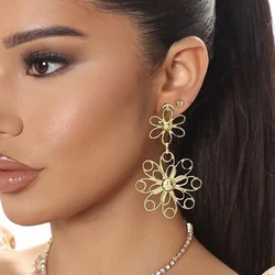 Earrings For Women Latest 18K Gold Plated Dubai Jewelry Big Drop Earrings Wedding Party Gift Accessories 2023 Trending
