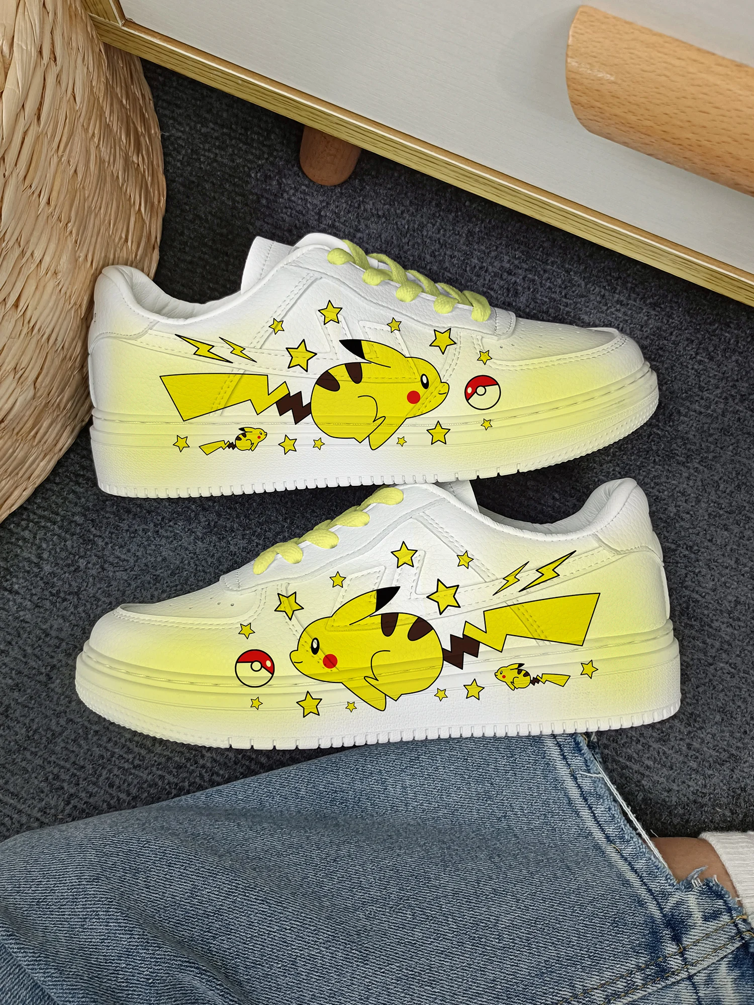 New Original cartoon Pokémon princess cute Casual shoes non-slip soft bottom sports shoes  girlfriend gift