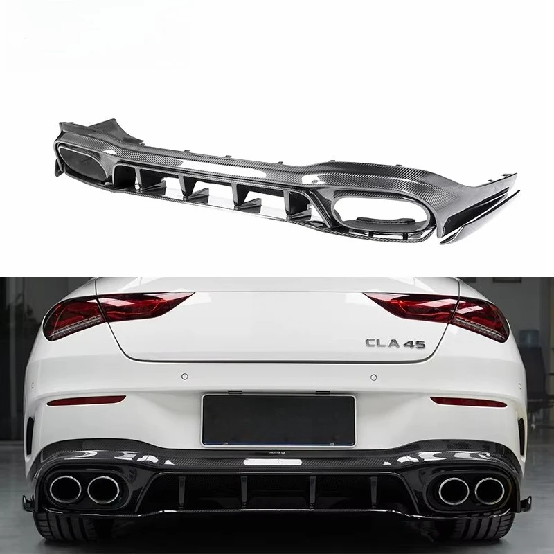 Paktechz Dry Carbon Fiber Body Kit Rear Diffuser for Mercedes Benz W118 C118 AMG CLA35 CLA45S