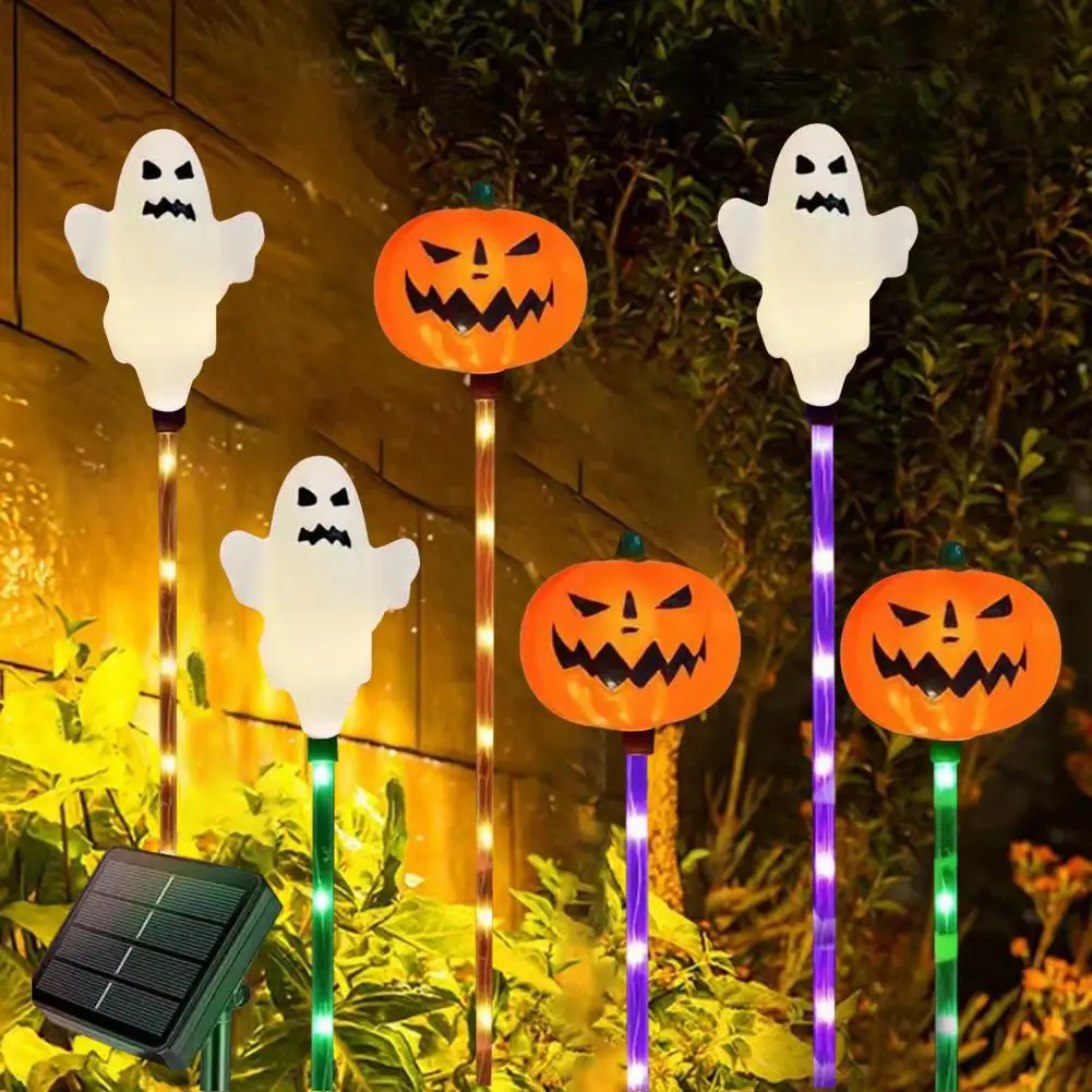 Halloween Solar Ground Lights Halloween Solar Lights Set with Color Changing Lamps for Pathway Courtyard Decoration for Lawn