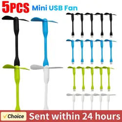 USB Mini Fan Flexible Portable USB Fans Summer Cooling Fan for Notebook Computer Air Cooler Mini Portable Fan For Mobile Phone
