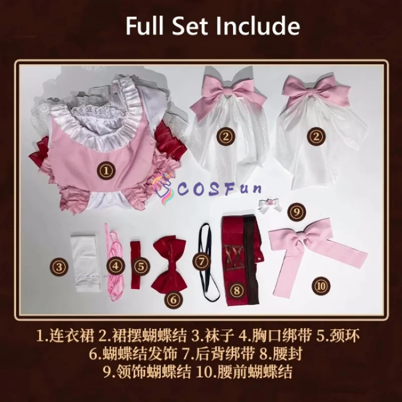 أزياء هونكاي إمباكت 3 إليسيا التأثيرية للهالوين وأعياد الميلاد كرنفال لعب الأدوار فستان كوميك كون لوليتا COSFun #6