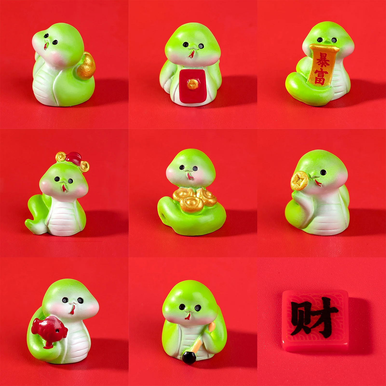 2025 Chinese New Year Ornament Snake Statue Ornament Lunar New Year Gift Decoration Desk Accessories Cute Snake Decoration