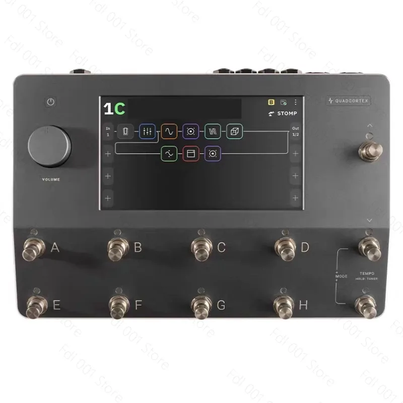 Touch screen analog floor digital modeling electric guitar bass effector