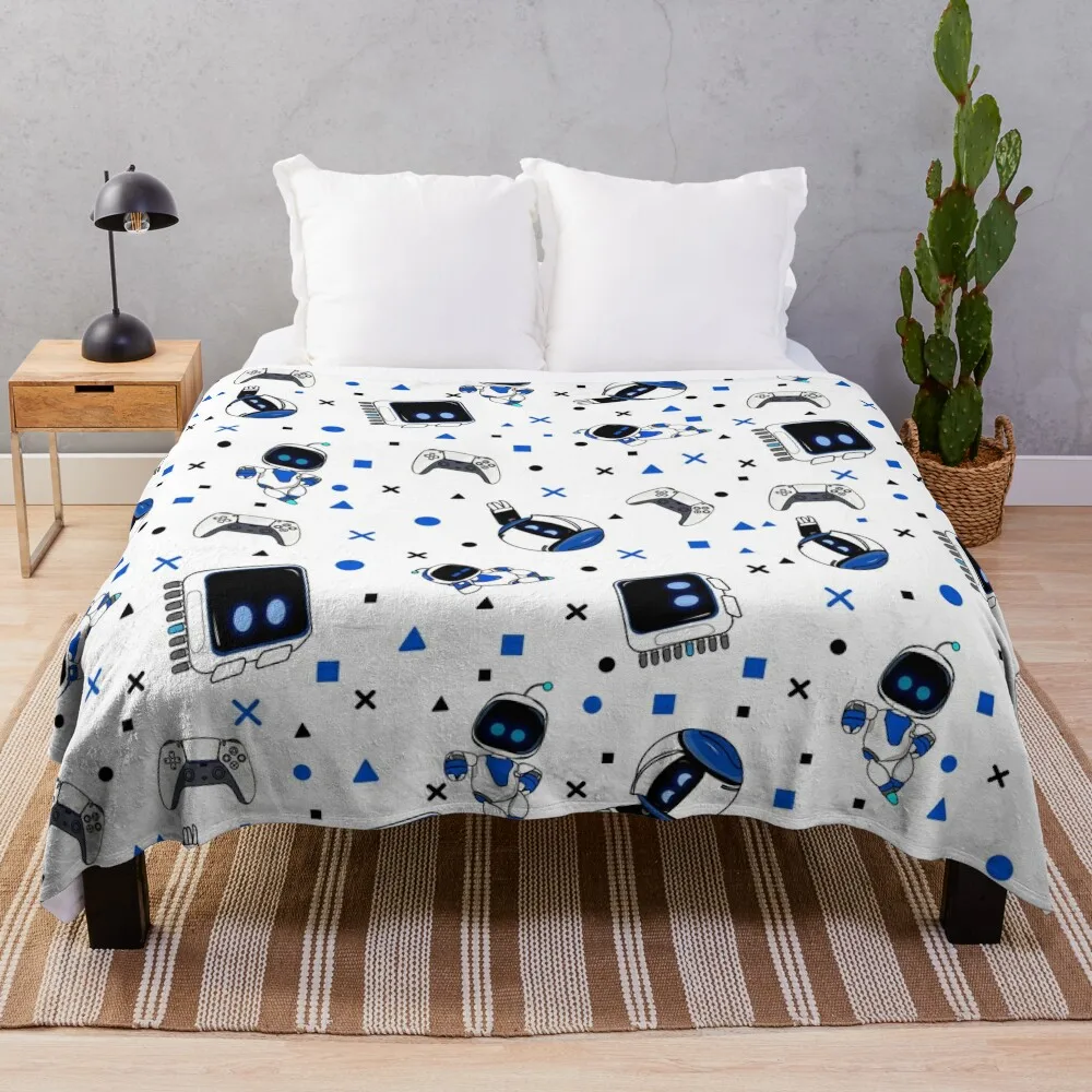 Astrobot and Friends Throw Blanket Bed linens Comforter sofa bed Blankets