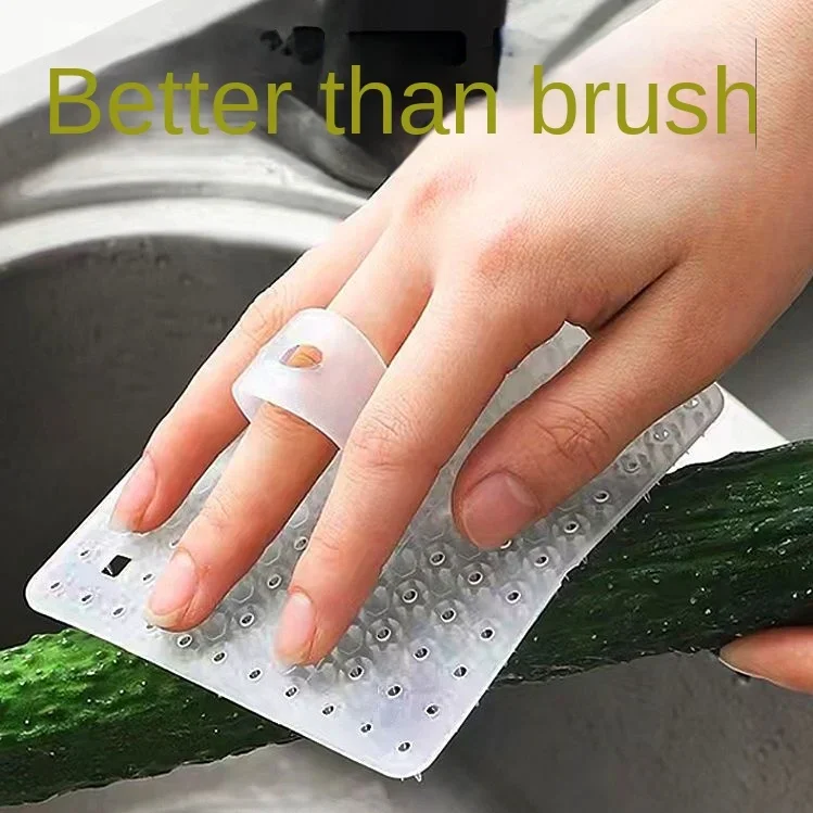 

Kitchen household cleaning brush, cloth, soft bristled silicone pot brush, dishwashing, vegetable washing brush