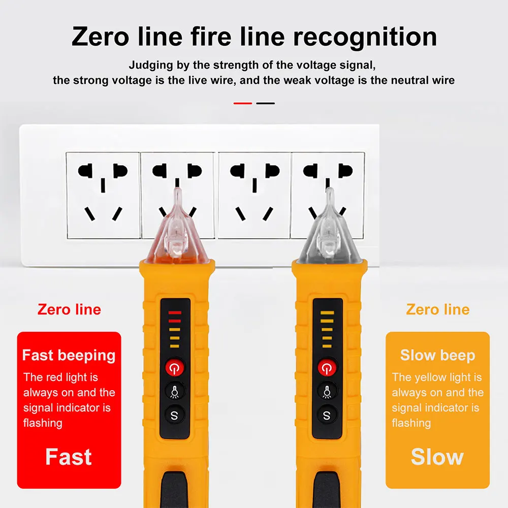 Voltage Detector Smart Non-Contact Voltage Tester Pen Meter 12-1000V Voltage Detector Sensor Test Pencil Voltage Indicator