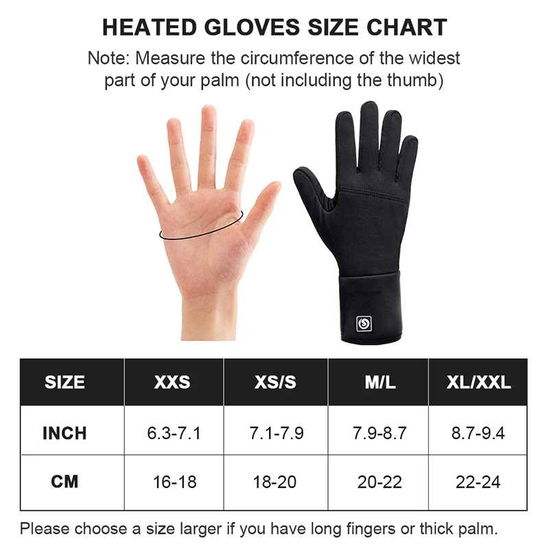 SAVIOR HEAT Winter Skiing Heated Gloves Outdoor Sports Touch Motorcycle Men Women Warm Windproof Hunting Black Mittens Bicycles