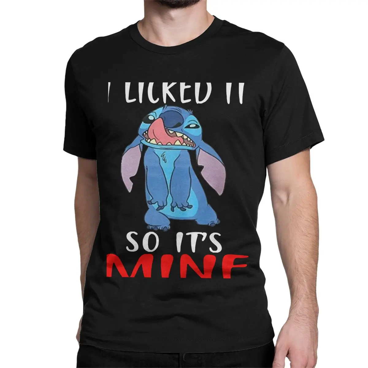 I Licked It So Its Mine Stitch T Shirt Men Women's Pure Cotton Casual T-Shirt Tee Shirt Short Sleeve Tops Birthday Present