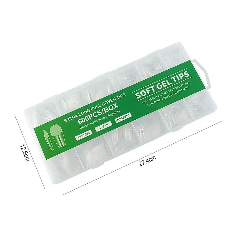 Soft Gel False Nail Tips For Manicure Coffin Almond Artificial Nails_voghion.com
