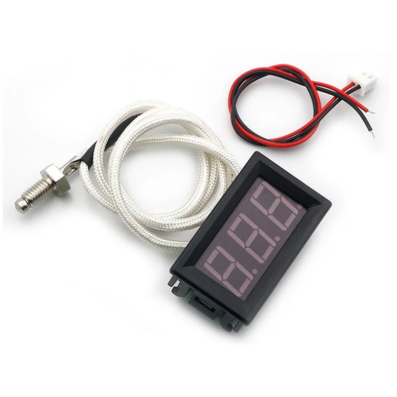 AA87 Промышленный высокотемпературный термопарный термометр K-типа M6 DC12V -30-800 ℃   Цифровой измеритель температуры, прочный красный