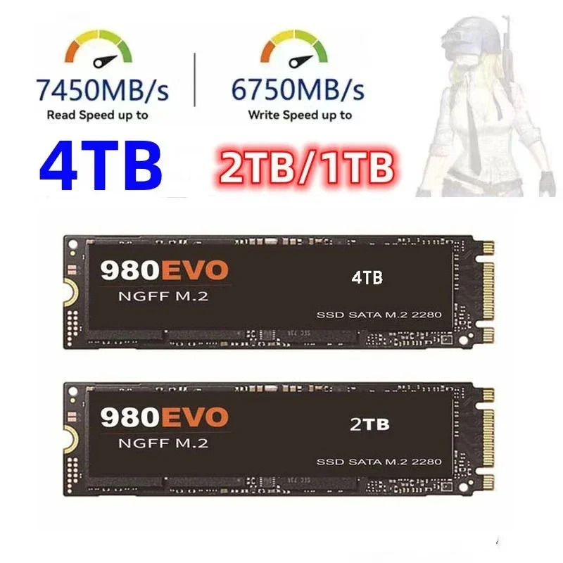 For xiaomi New Original 980Pro SSD Solid State NGFF Pcie 4.0 M.2 SSD Hard Drive 4TB 2TB 1TB SSD ForFor Laptop/Desktop/PS4/PS5