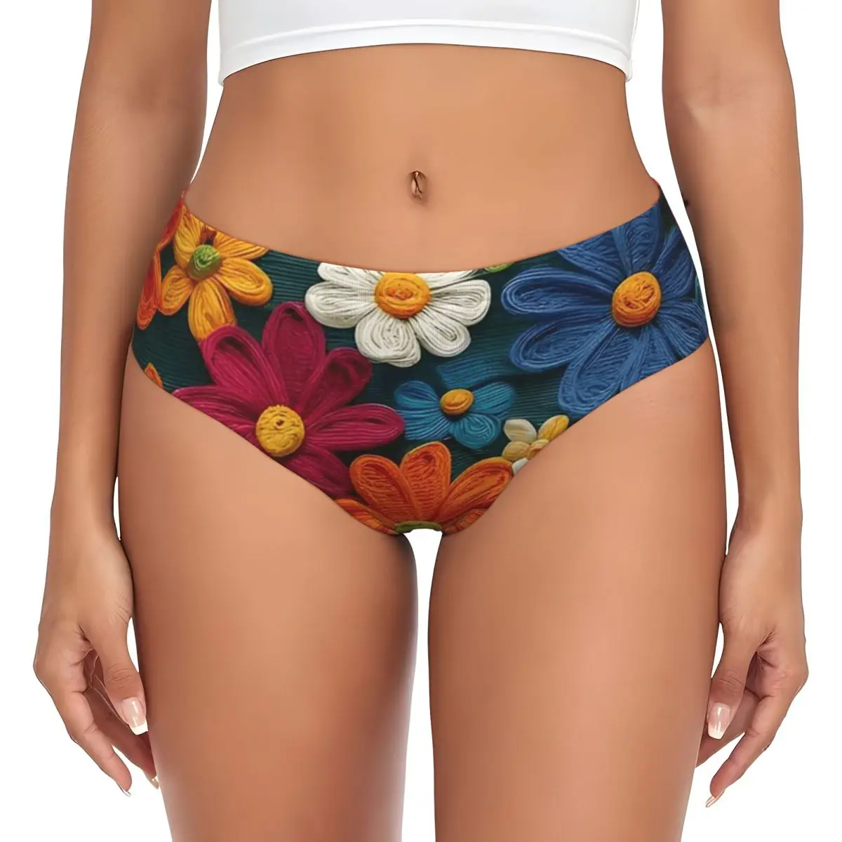 Custom Mexican Vintage Flroal Rebozos Mexicanos Panties Briefs Women's Comfort Briefs Underwear Breathable Female Underpants
