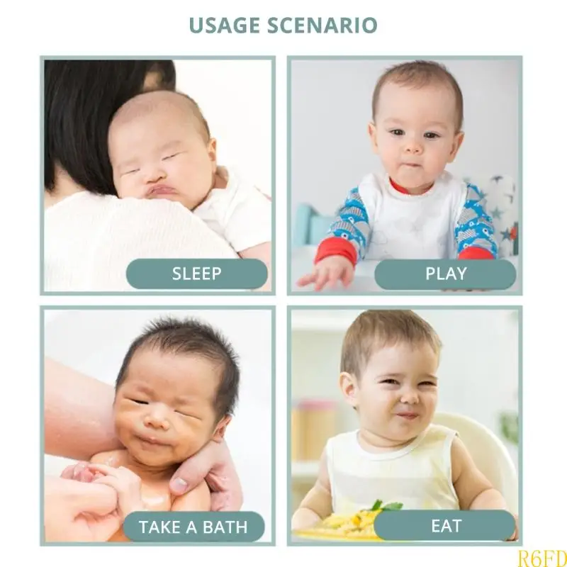 

R6FD Newborns Drooling Bib Breathable 4-Layer Burp Cloth for 0-24 Months Baby Unisex