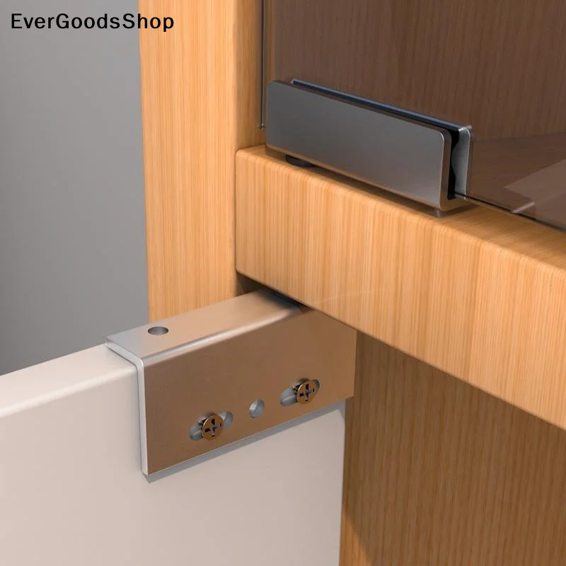 New 1 Set Easy Installation With No Drilling Needed Stainless Steel Glass Door Hinges Suitable For 5~6mm Glass Pack Of 2