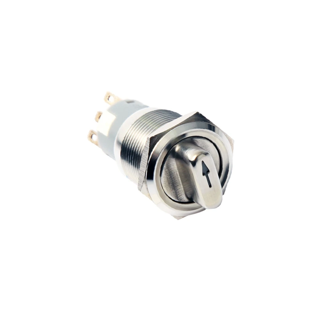 ABILKEEN 19mm 22mm Rotary Type Metal Push Button 2 or 3 Position Selector Switch with durable stainless steel housing IP65