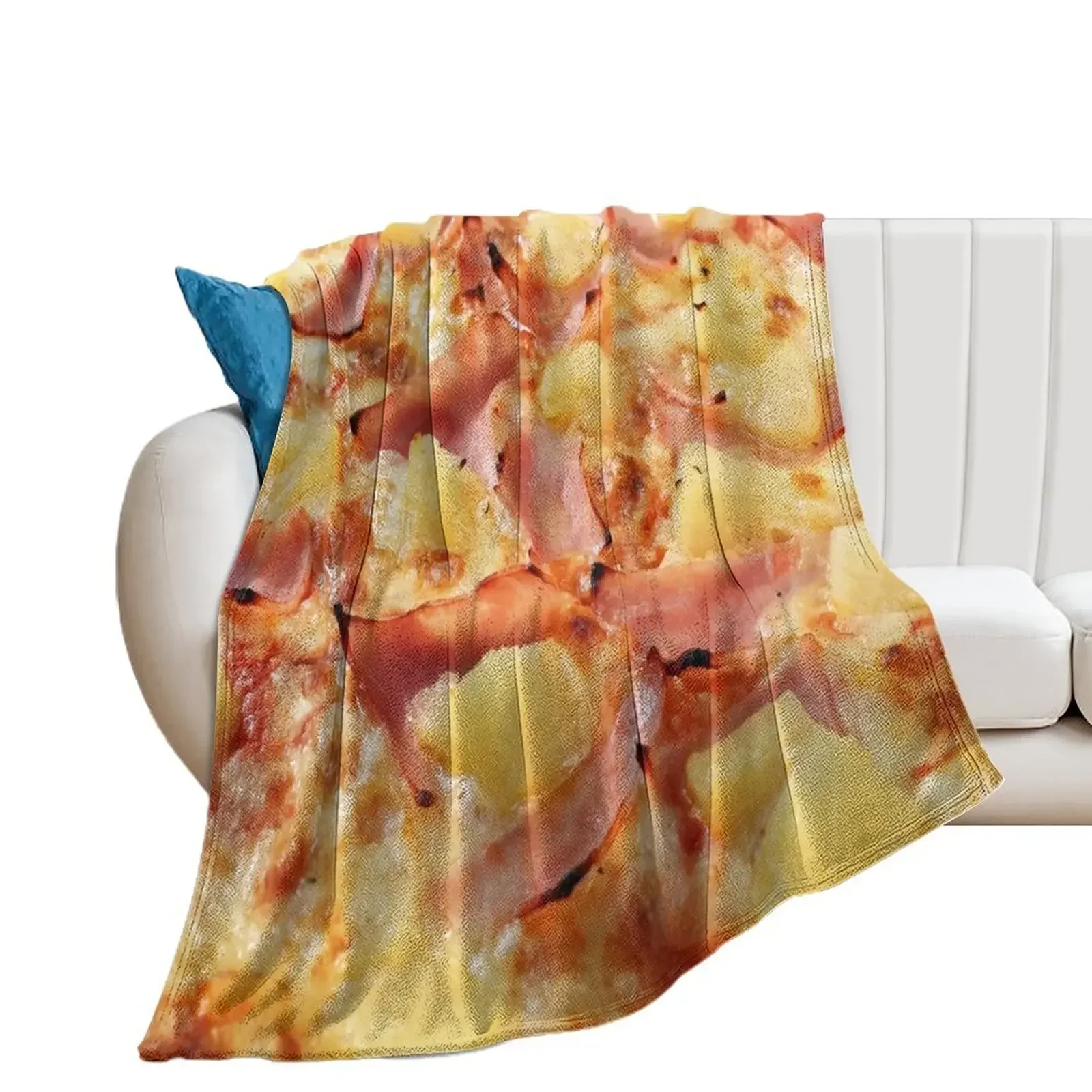 

Pineapple Pizza Throw Blanket blankets ands Moving Blankets