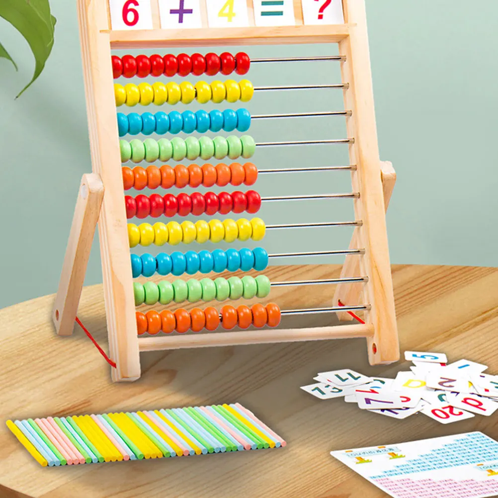 

1Pcs Wooden Arithmetic Abacus Educational Tool for Students Toddlers Durable Math Learning Lightweight Portable Early Education