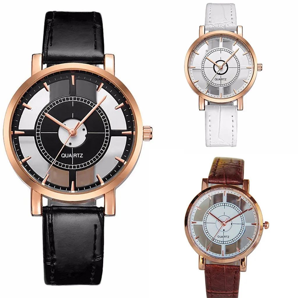 Women Quartz Watch Personality Unique Stylish Double Hollow Out Watches Elegant Classic All-Match Casual Quartz Wristwatch