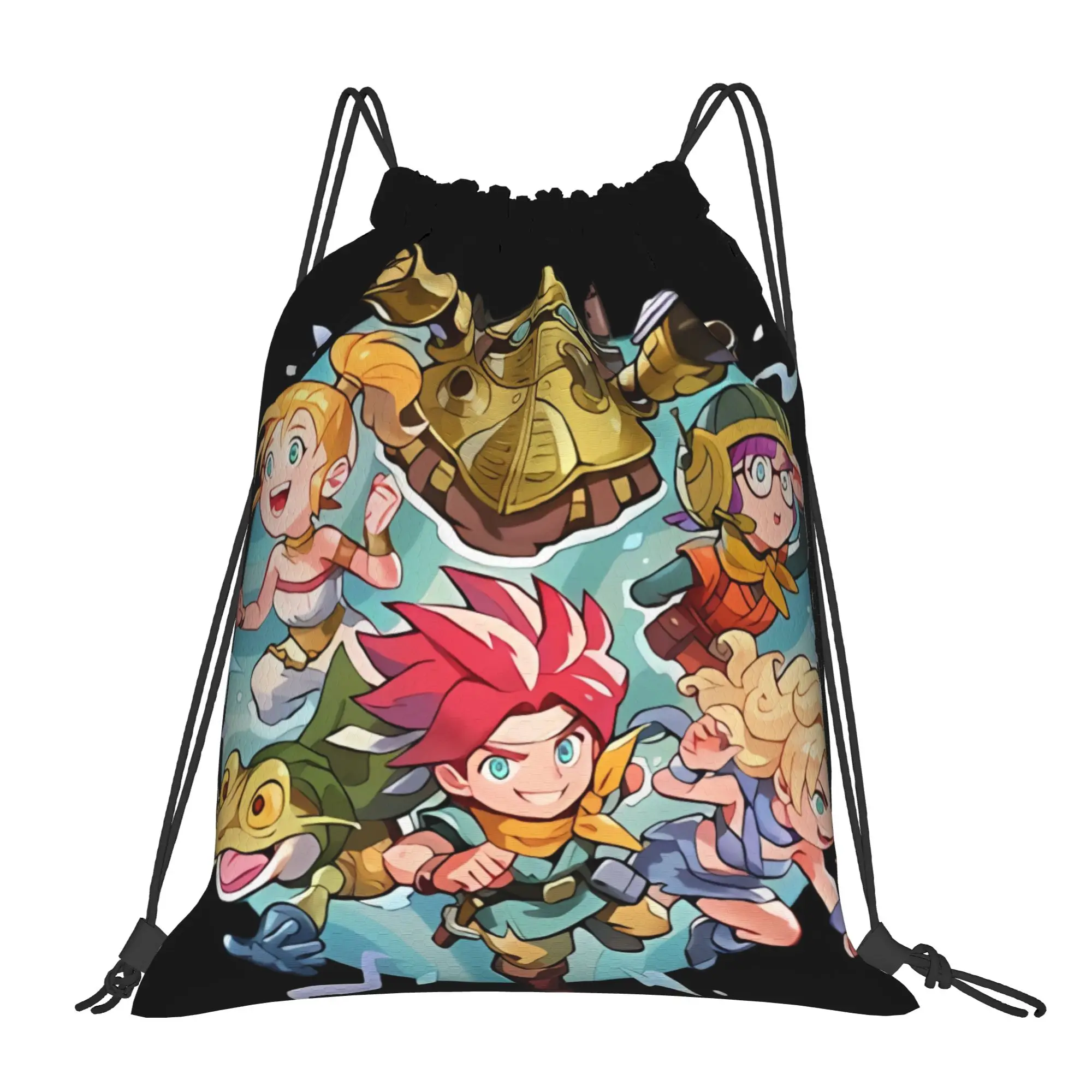 C-Chrono Trigger anime adventure Portable Travel Drawstring Bags Riding gym Backpack gift Storage Backpacks