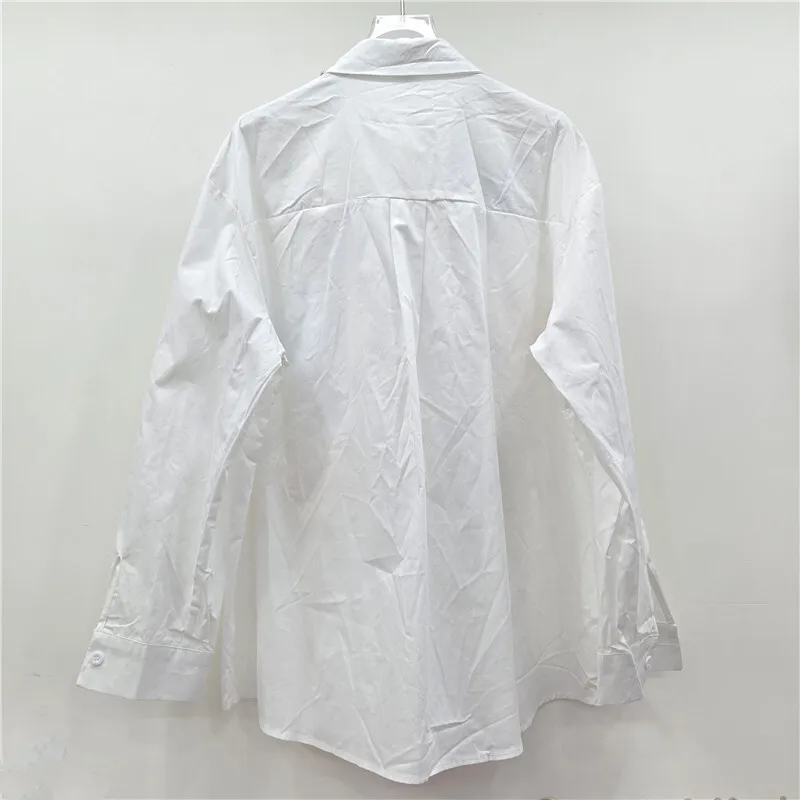 HKSH ฤดูใบไม้ร่วงใหม่ผู้หญิงเสื้อสามมิติสีสันถักดอกไม้เพชร Beaded Single Breasted Casual Trendy Tops HK10387