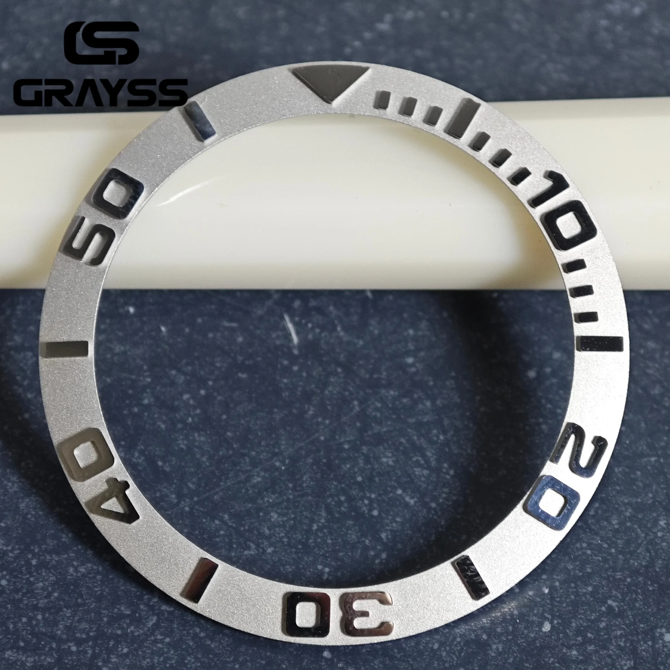 GRAYSS 38mm Keramik Für 40mm SUB Uhrengehäuse Legierung Uhr Lünette Einsatz Ring Hang NH35 NH34 GMT Tauchen Männer Uhr Teil Zubehör