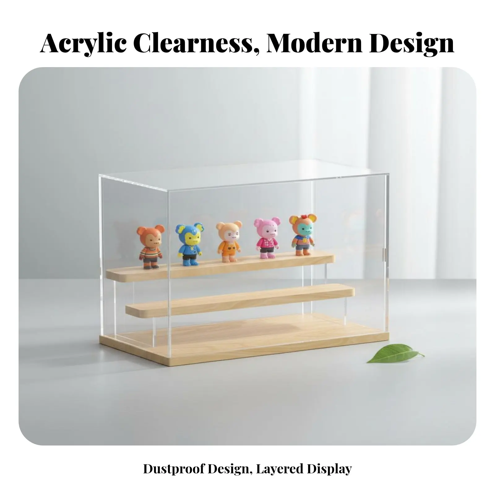 

Clear Figure Display Case Particle Proof Surprise Box Display Rack Acrylic Collectible Storage Box High Clarity for Teens