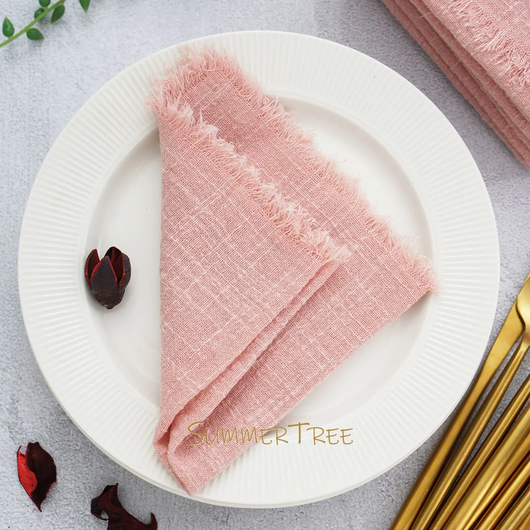 50 قطعة 32x32 سنتيمتر القماش المناديل القطن الخالص الشاش منديل القماش الجبن خمر نزهة حفل زفاف الجدول الديكور