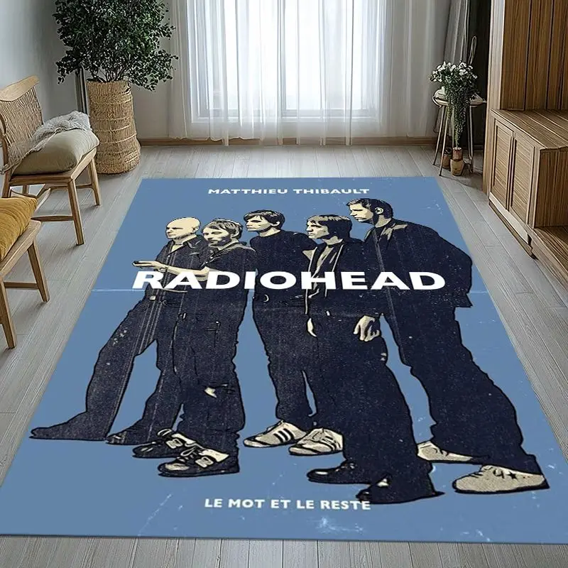 British Rock Band R-Radiohead Soft Non-Slip Large Area Rug for Living Room,Bedroom Playroom Carpet Mat for Sofa,Home Decor Gift