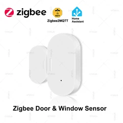 Tuya ZigBee Smart Door Window Sensor Door Open Closed Detectors Smart Home Security Protection Alarm System For Alexa Google Z2M