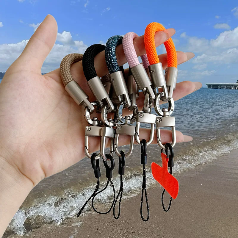 Phone Finger Grip Ring Chain Lanyard Keychain Holder Heavy Duty Capacity Anti-Loss Strap Anti Theft for All Phones Keys Earbuds