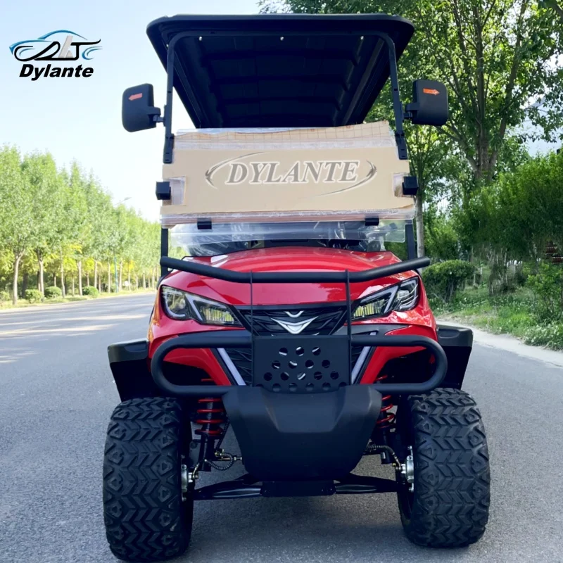 Nuovo 4 6 posti Autobus turistico Strada Legale Fuoristrada Veicolo elettrico Luce a LED Struttura a doppio braccio Carrello da golf