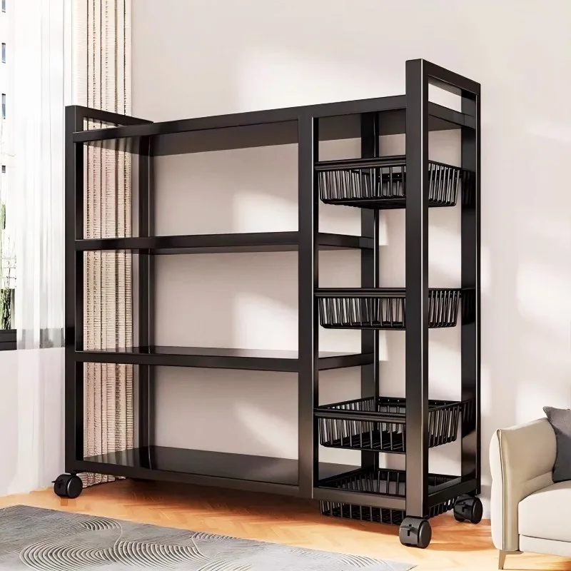 Floor Standing Kitchen Storage Rack Multilevel Vegetable Pot Microwave Cabinet Organizer Multi Layer Floor Storage Rack