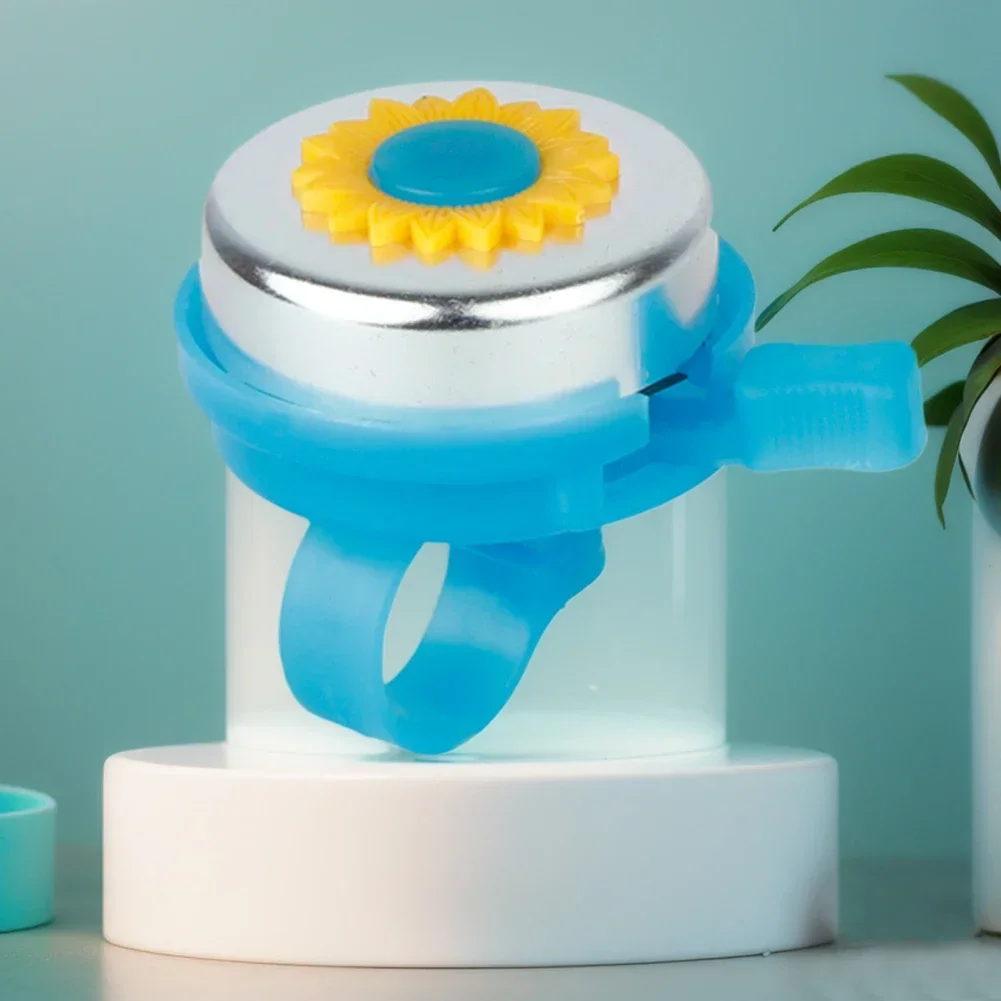 عباد الشمس دراجة أطفال جرس بصوت عال هش واضح الصوت الدراجة جرس رنين سبائك الألومنيوم المقود جرس الدائري لملحقات دراجة الأطفال