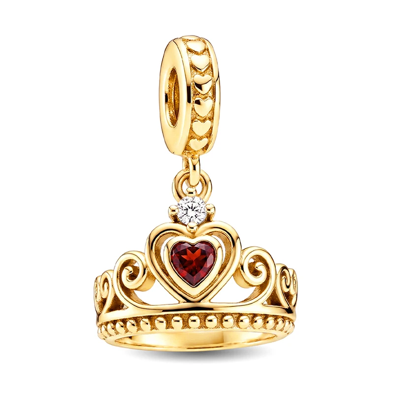 925 Silver Plated Crown Lion Holy Mother Golden Series Truck Bead Fit DIY Bracelet Making Gift Of High Quality Jewelry