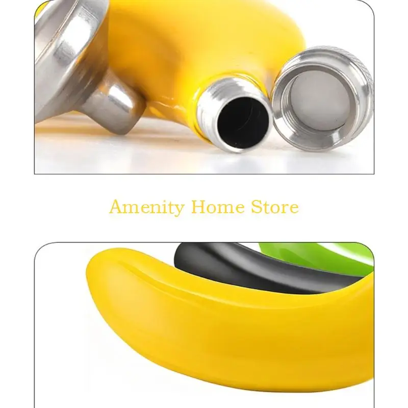 

F26C Novelty Banana Nonrust Steel Travel Drinking Flasks 5Oz Camping Gift