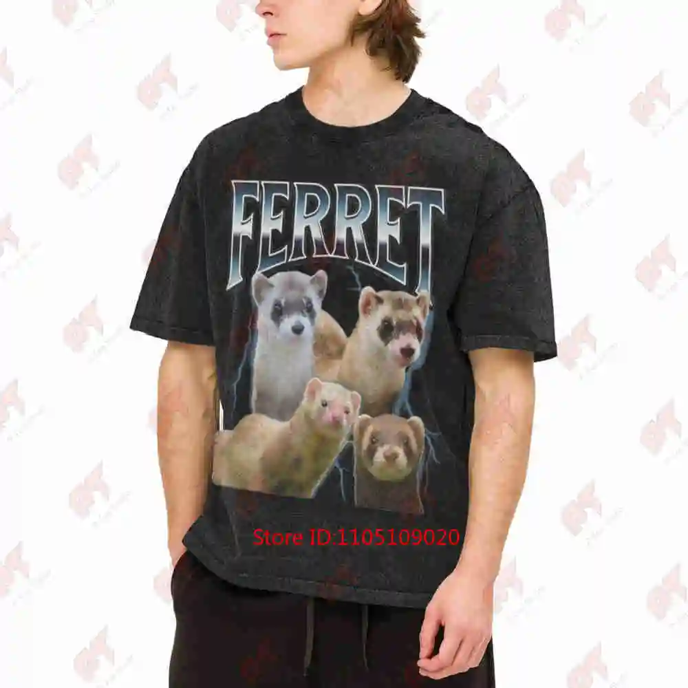Vintage Ferret Rap Bootleg Vintage Washed Tee Pure Cotton T-Shirt