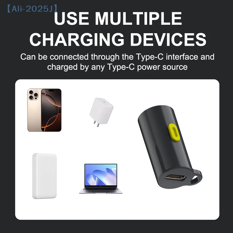 Mini LED Flashlight Strong Light Pocket Keychain Flashlight Powered By Type C Connectors Outdoor Hiking Camping Mini Flashlight