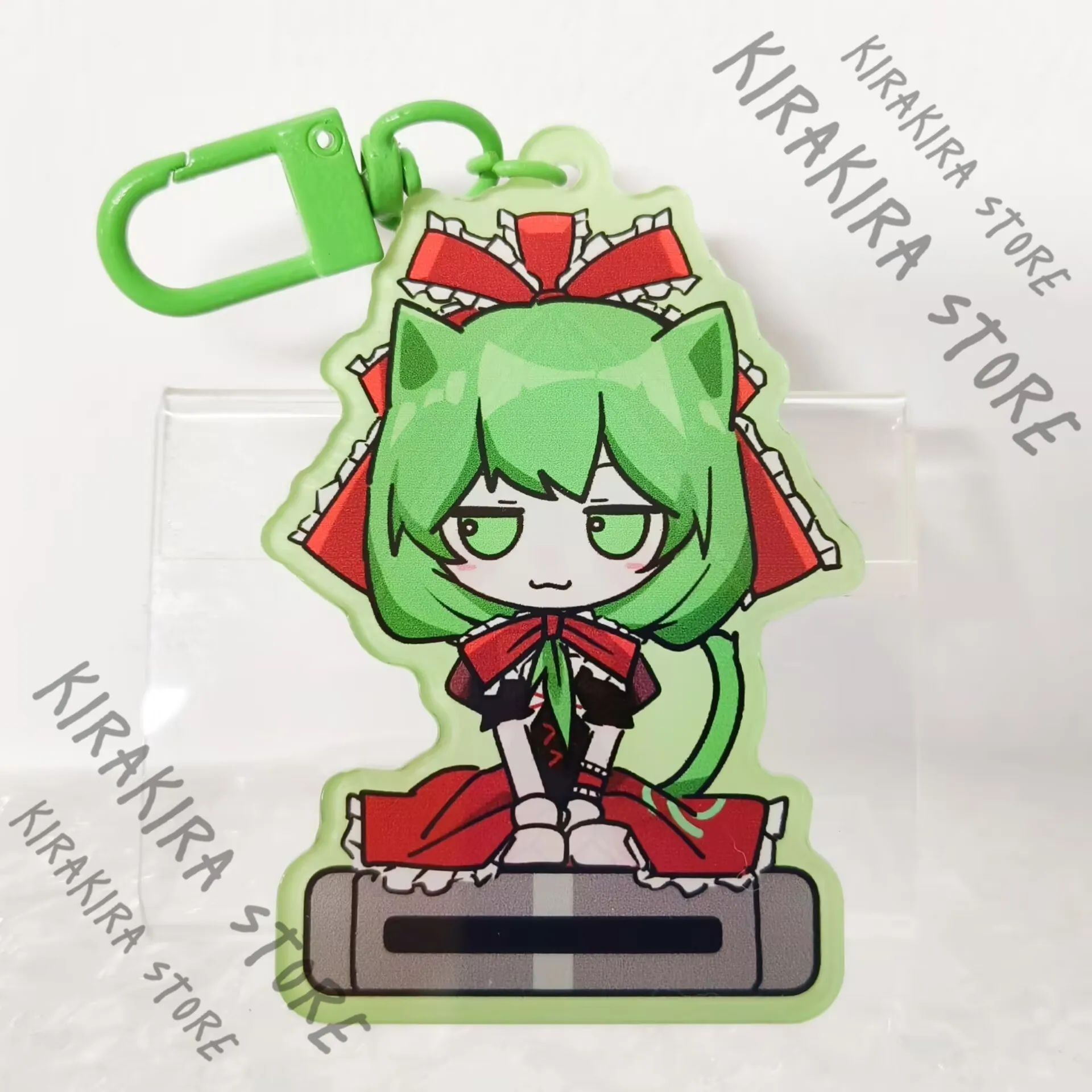 Touhou Project Kagiyama Hina Segnale rotante in piedi Versione Q Adorabile supporto per cartoni animati Portachiavi Mini Decorazione acrilica Kawaii