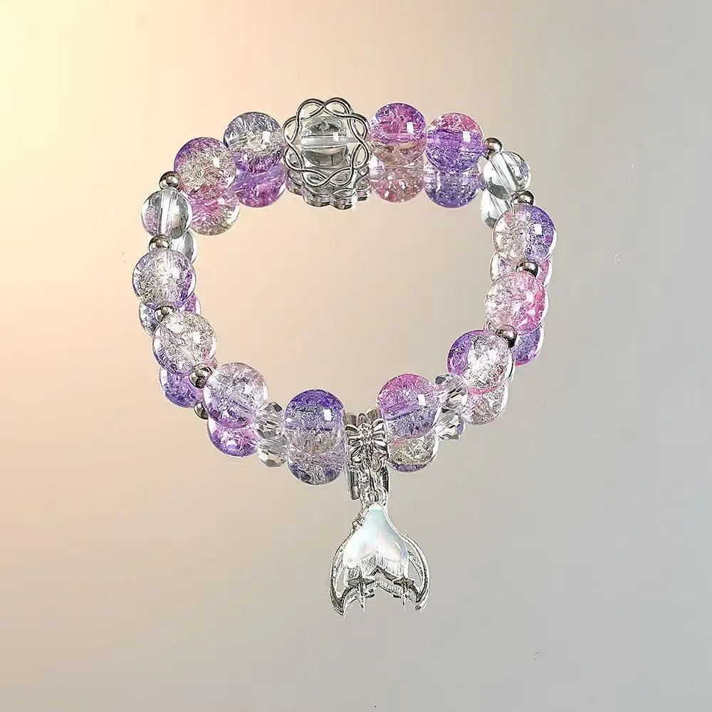 

Blue water drop tears sweet Chinese double beaded bracelet student girlfriend gift bracelet wholesale