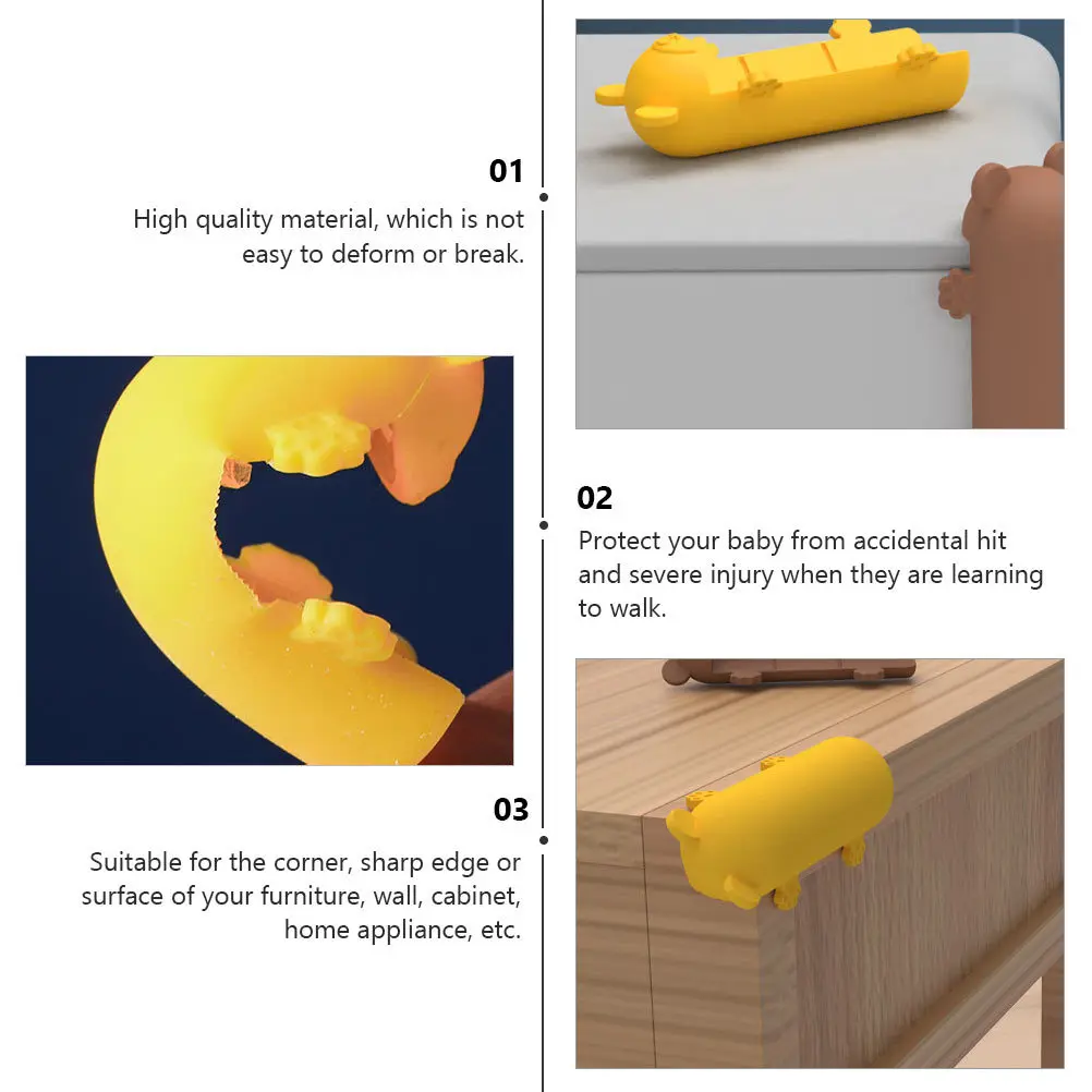

4 шт., силиконовая мебельная угловая защита, защита от столкновений для стола, настенного шкафа, детская защитная подушка, самоклеящаяся
