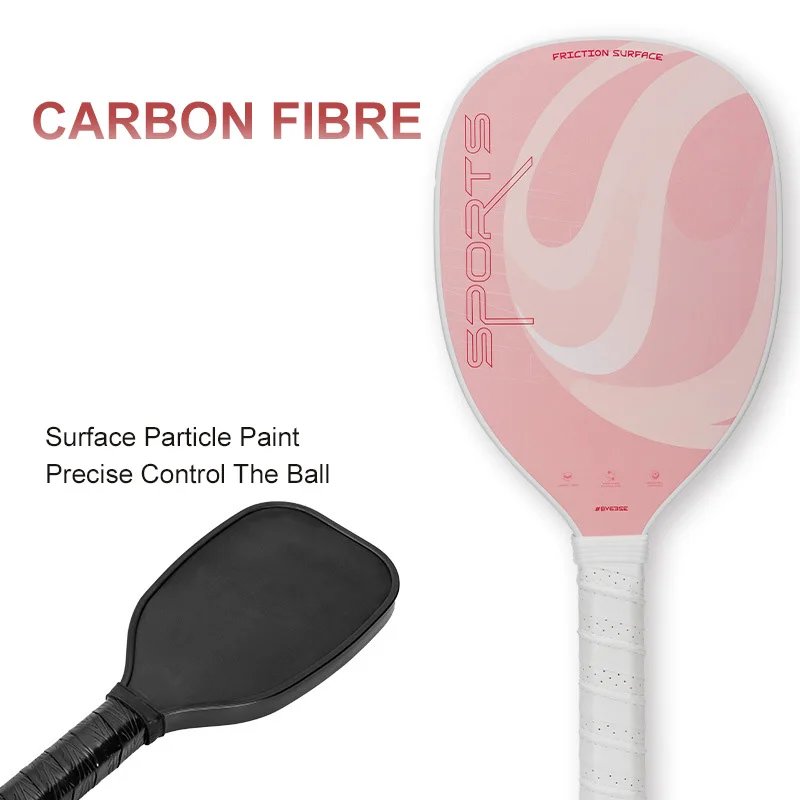 Lightweight 16MM Thickness Long Handle Hot Pressed Integrated PP Honeycomb Core Carbon Fiber Pickleball Paddle Training Racket