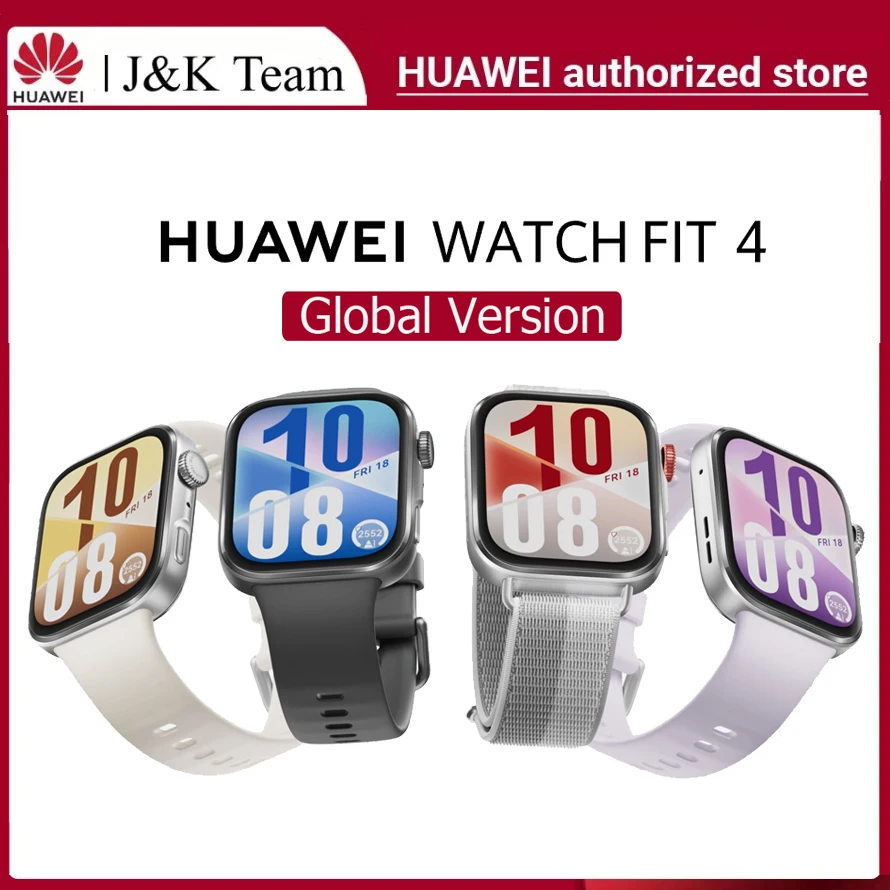 Умные часы HUAWEI Watch FIT 4, глобальная версия, совместимые с iOS и Android, 1,8-дюймовый AMOLED-дисплей, 14-дневный срок службы батареи