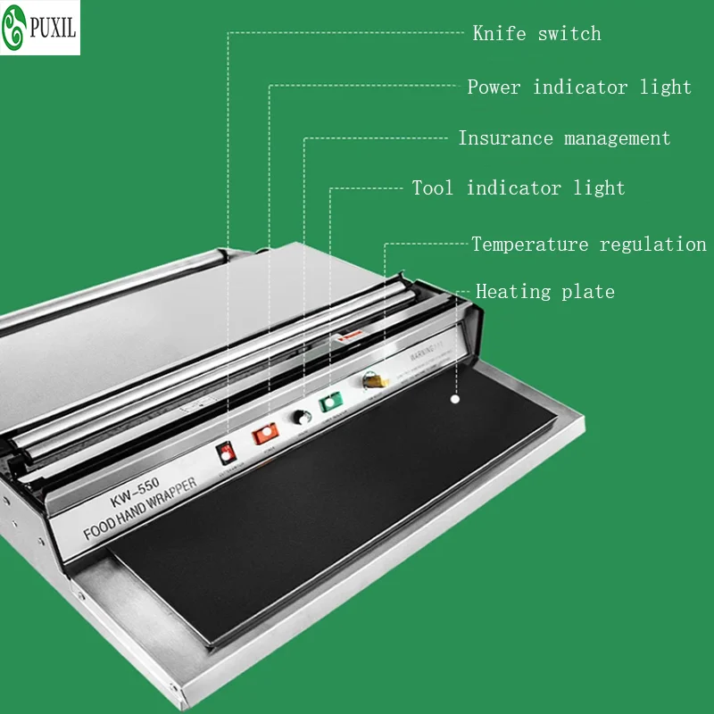 Máquina do selo de empacotamento do filme, KW-550, 50cm, 500mm, agregado familiar, alimento, preservação, fresco, fruto, vegetal