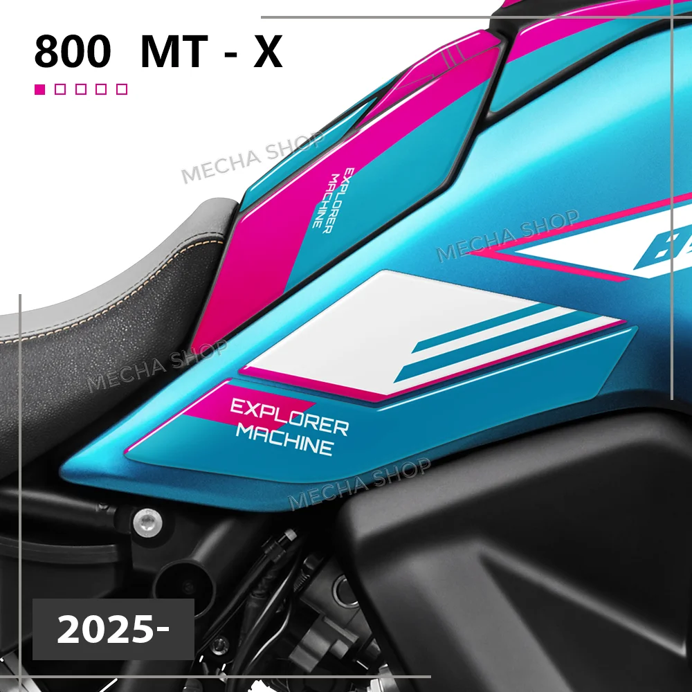 

Для CF Moto 800 MT-X 800MT X 2025 2026: 3D-наклейка из смолы на топливный бак, защита бака мотоцикла, комплект 3D-декалей