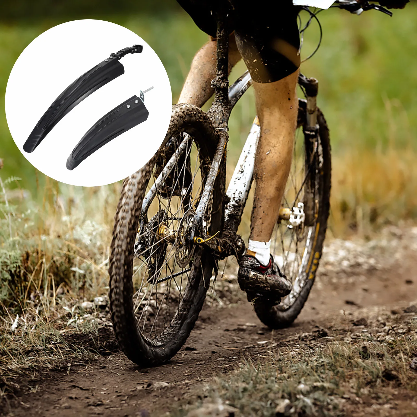 

1 Pair Bicycle Mud Guards Front Rear Set For Mountain Road Bikes Durable Bike Mudguard Protection Riding Accessory